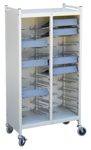 omnimed beam® omnicart® cabinet style flat storage racks (10186591)