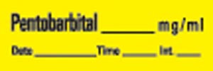 timemed anesthesia drug syringe tape labels (10101356)