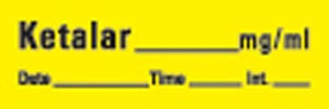 timemed anesthesia drug syringe tape labels (10101345)