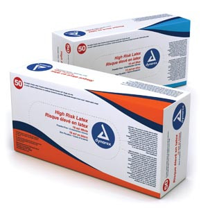 dynarex high risk latex powder free gloves (10240443)