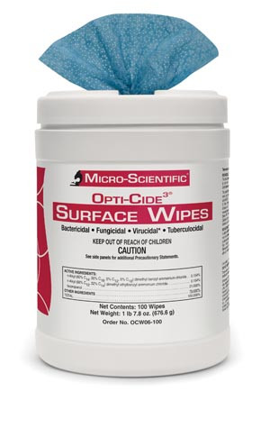micro-scientific opti-cide3® disinfectant surface wipes (10199840)