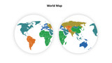 World Map - Globe - 2 views