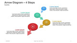 Arrow Diagram- 4 Steps - Coins with arrow ends