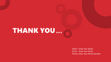 Thank You - Rectangle Red