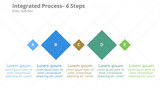 Process Diagram- 6 Steps in diamond shape
