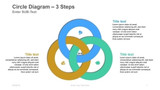 Circle Diagram - 3 Steps - 3 interlocked cicles with icons
