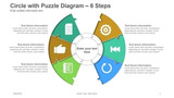 Circle with Puzzle Diagram - 6 Steps 2 circles wiht signal inside