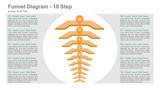 Funnel Diagram - 11 Steps wood pieces bottom to top