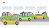Travel Diagram - Taxi-cabs on City - 6 Steps