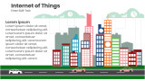 Internet of Things Multiple High rise buildings and Silhouette