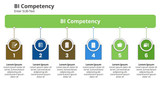 BI Competency 6 squares numbered icon