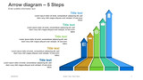 Arrow diagram-5 Steps arrows in order of height icons