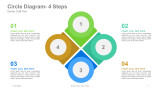 Circle Diagram-4 Steps 4 rhombus placed in rhombus shape