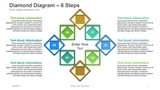 Diamond Diagram- 6 Steps - Hexagon with square inside