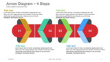 Arrow diagram-4 Steps Heart shape over stick