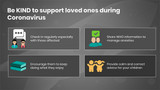 Be KIND to support loved ones during Coronavirus