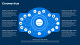 Coronavirus - Rectangle with Overlapping Circle - Blue