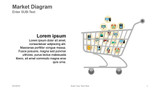Market Diagram Cart with wheel - items in cart shown as icons