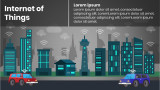 Internet of Things - Header - Connected City - Night View - Connected Vehicles - Buildings with Shadow