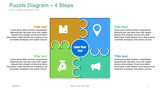 Puzzle Diagram - 4 Steps Square with semi circle cutout Icon