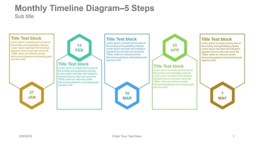 Monthly Timeline Diagram- 5 Steps