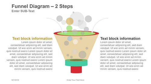 Funnel Diagram - Conical Funnel - 2 Steps