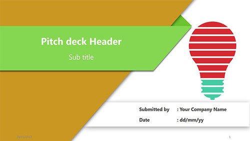 Pitch Deck Header Simple Bulb