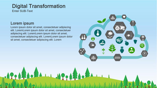 Digital Transformation - Cloud with Icons