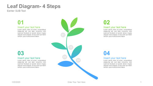 Leaf Diagram-4 Steps with stem