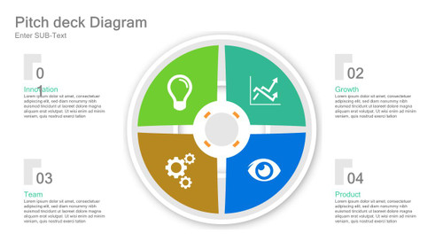 Pitch deck in Circular Diagram With Icons