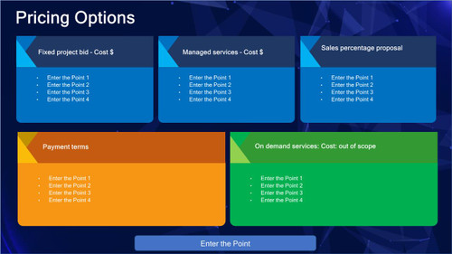 Pricing Options - 5 Steps in Rectangle