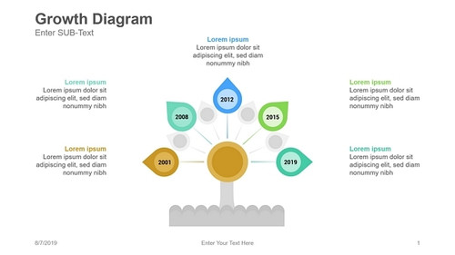 Growth Diagram - Tree design - Drop shaped Leaf