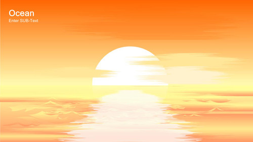 Ocean Sun rise reflected