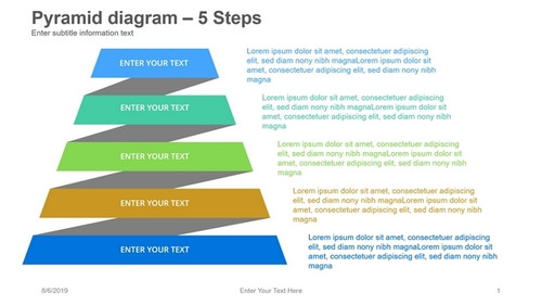 Pyramid diagram-5 Steps