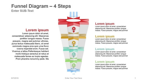 Funnel Diagram - 8 corner star - 5 Steps