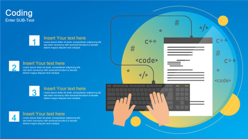 Coding - Illustrated - 4 Steps