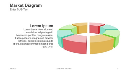 Market Diagram With 3D Circle