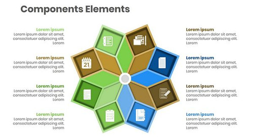 Components Elements Flower Design Rhombus petals