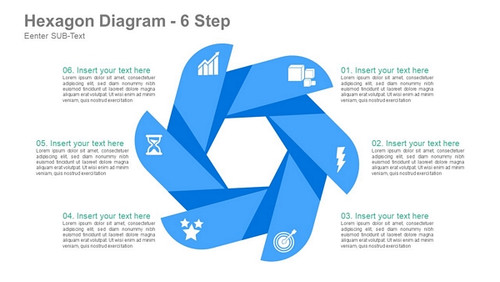 Hexagon Diagram- 6 Steps with Popup layers