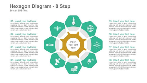 Hexagon Diagram- 8 Steps with Gear