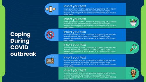 Coping During COVID outbreak - 6 horizontal sections Blue