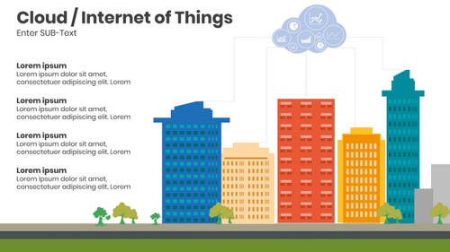 Internet of Things Cloud Four High rise buildings