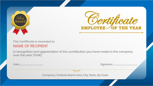 employee certificate template 3