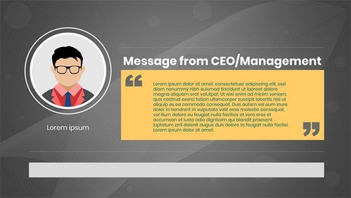 Covid 19 Prevention Management - CEO Message Black Grey