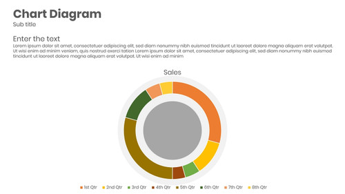 Chart Diagram - Sunburst chart - 8 Sections