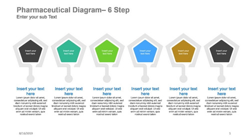 Pharmaceutical Diagram- 6 Step in pentagon