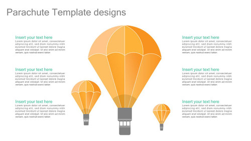 Parachute template design - 3 points - 3 parachute
