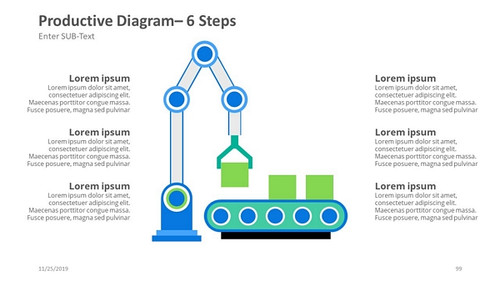 Productivity Diagram- 6 Steps Crane pick from conveyer belt