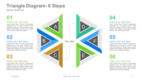 Triangle Diagram-6 Steps with diamond design