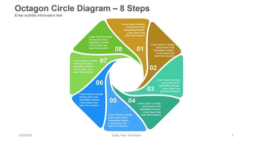 Octagon Circle Diagram-8 Steps